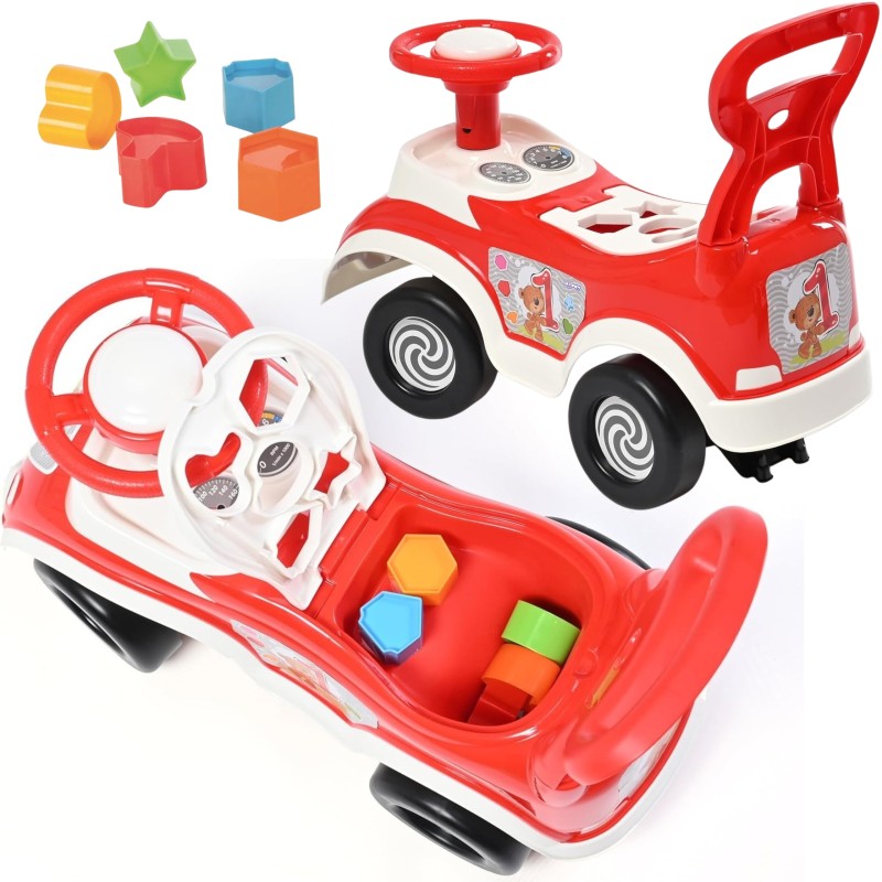 WOOPIE Autíčko na Vozenie 3v1 - Červené