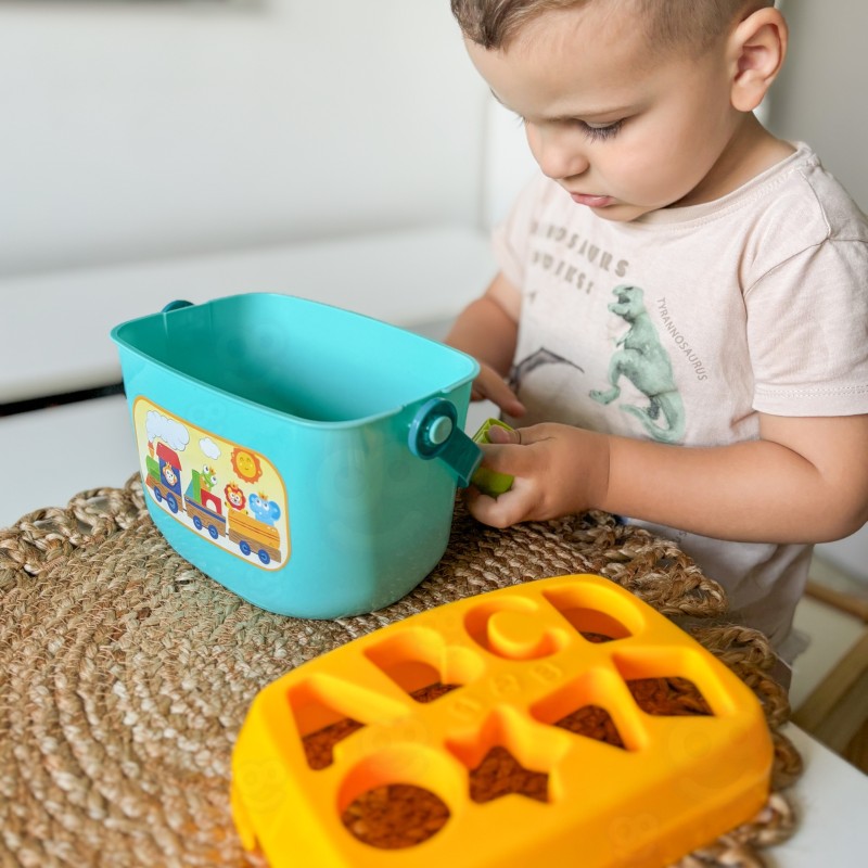 WOOPIE BABY Sorter 2w1 Skrzynka Walizka + Nauka Alfabetu i Kształtów