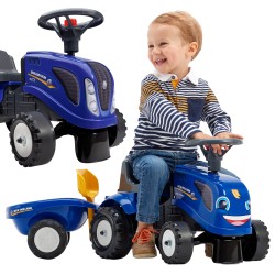 FALK Traktorík Baby New Holland s Vlečkou od 1 Roka