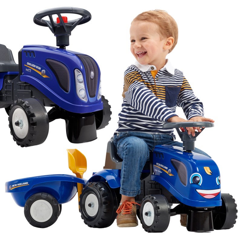 FALK Traktorík Baby New Holland s Vlečkou od 1 Roka