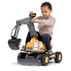FALK Veľký bager na sedenie Volvo | Otočný 360° s pohyblivou lyžicou