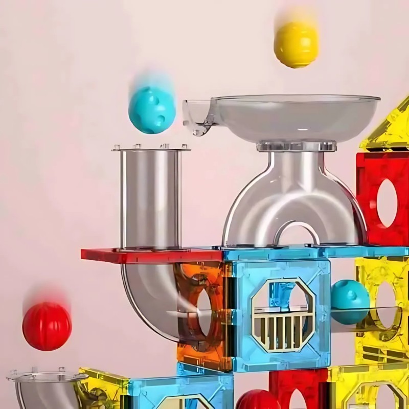 WOOPIE Konštrukčná Magnetická Stavebnica 3D Guličková Dráha 113 ks.