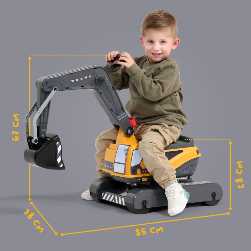 FALK Sediaci bager Volvo | Otočná kabína 360° a funkčná lyžica (nosnosť 50 kg)