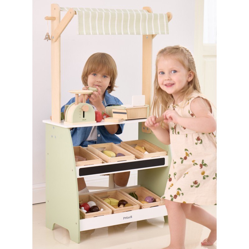 VIGA PolarB Drewniane Stoisko Targowe Zestaw XXl Stragan Sklep z Akcesoriamii