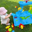 WOOPIE Stolik Wodny 4w1 Piaskownica Wodospad XL 4-Poziomowy Delfin