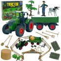 WOOPIE Zestaw Mini Farma Traktor Zwierzęta Osada Farma Rolnik 1:24