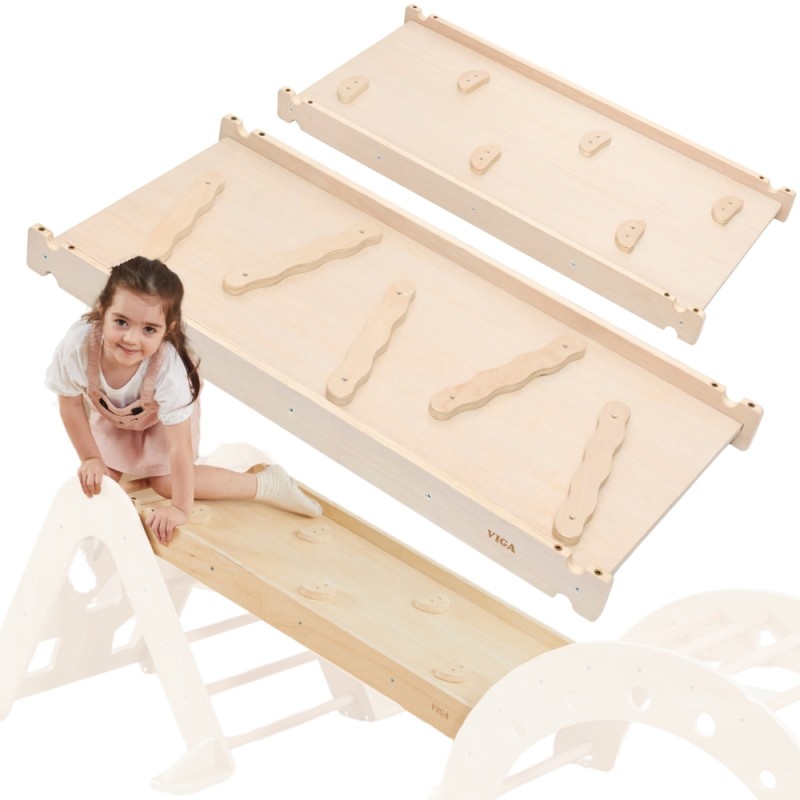 VIGA Drevená Šmykľavka a Lezecká Stena