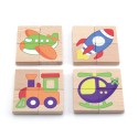 Viga Układanka drewniana puzzle magnetyczne - pojazdy Certyfikat FSC
