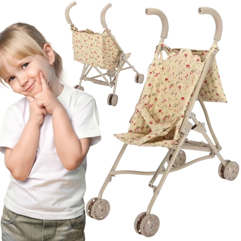 WOOPIE ROYAL Kvetinkový Športový Kočík pre Bábiky