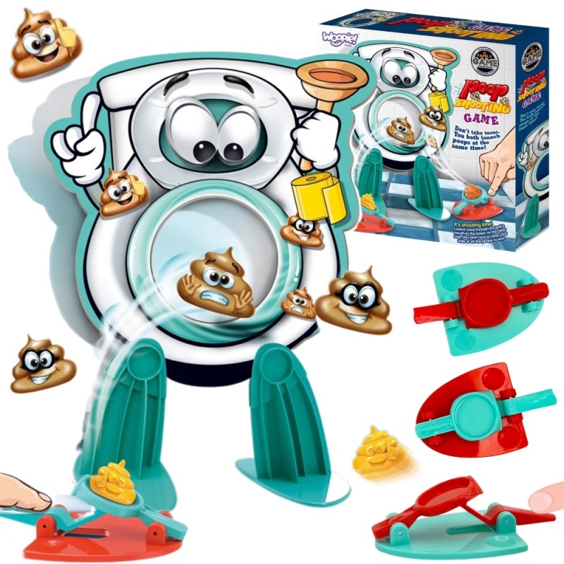 WOOPIE Zábavná rodinná hra Streľba na záchod | Vystreľovacie katapulty