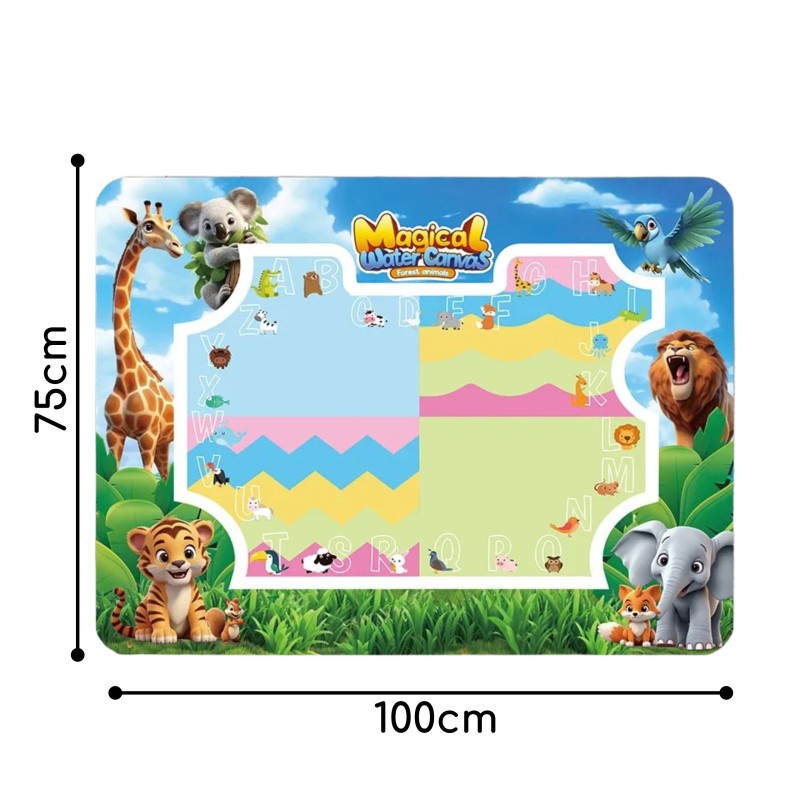 WOOPIE Podložka na Maľovanie Vodou - Safari Písmená a Čísla