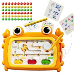 WOOPIE Magnetický labyrint Krab | Montessori tabuľka na jemnú motoriku
