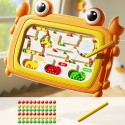 WOOPIE Magnetický labyrint Krab | Montessori tabuľka na jemnú motoriku