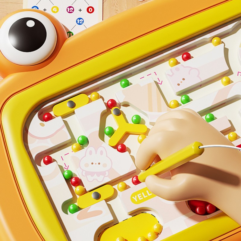 WOOPIE Magnetický labyrint Krab | Montessori tabuľka na jemnú motoriku