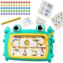 WOOPIE Montessori hračka Modrý Krab | Magnetický labyrint na triedenie guličiek
