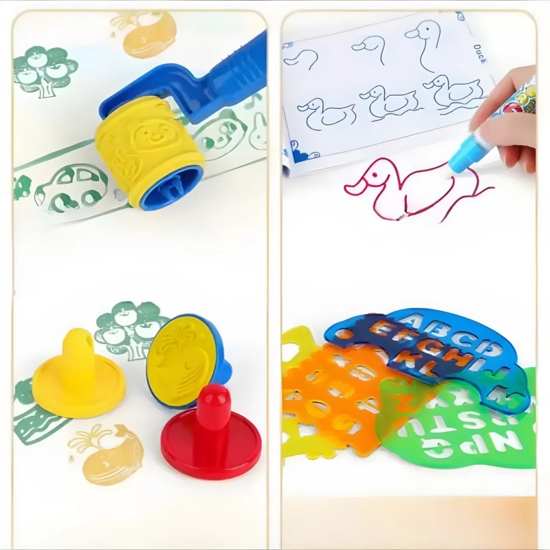 WOOPIE Magická Okrúhla Podložka na Maľovanie Vodou - ZOO 23 Dielov