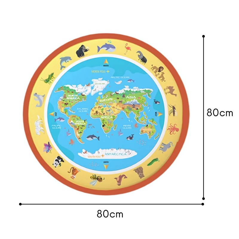 WOOPIE Magická Okrúhla Podložka na Maľovanie Vodou - ZOO 23 Dielov