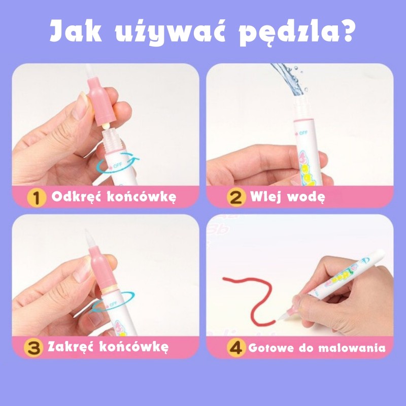 WOOPIE Svietiaca Podložka na Maľovanie Vodou 100x70cm