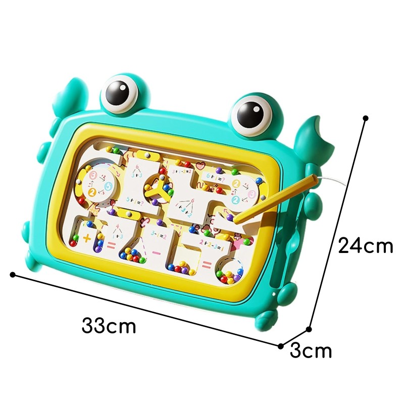 WOOPIE Montessori hračka Modrý Krab | Magnetický labyrint na triedenie guličiek