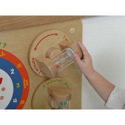 MASTERKIDZ Edukačná tabuľa Učenie hodín | Montessori hodiny s presýpacími hodinami