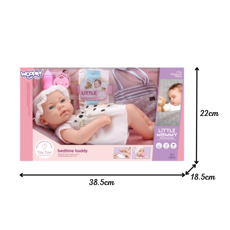 WOOPIE ROYAL Realistická Bábika Bábätko 38 cm s Doplnkami