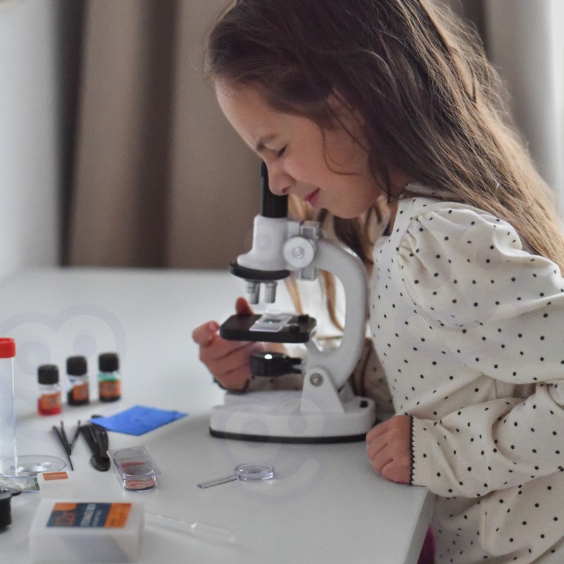 WOOPIE Mikroskop Cyfrowy LED Przybliżenie do 1200x Zestaw XXL z Adapterem do Smartfona