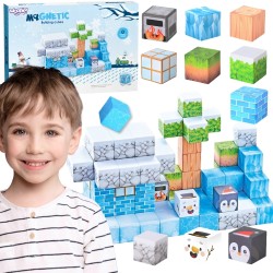 WOOPIE Magnetické Skladačky 3D Kocky - Zimný Svet Kociek