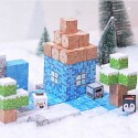 WOOPIE Magnetické Skladačky 3D Kocky - Zimný Svet Kociek