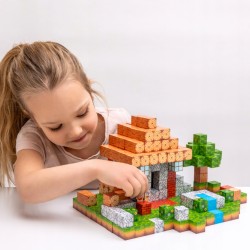 WOOPIE Magnetické pixelové kocky | Kreatívna stavebnica Svet prírody 108 ks