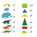 WOOPIE Magnetická 3D Stavebnica - Zvieratká z Džungle 45ks.