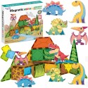 WOOPIE Magnetická stavebnica Dinosaury | Veľké kocky s figúrkami 30 ks