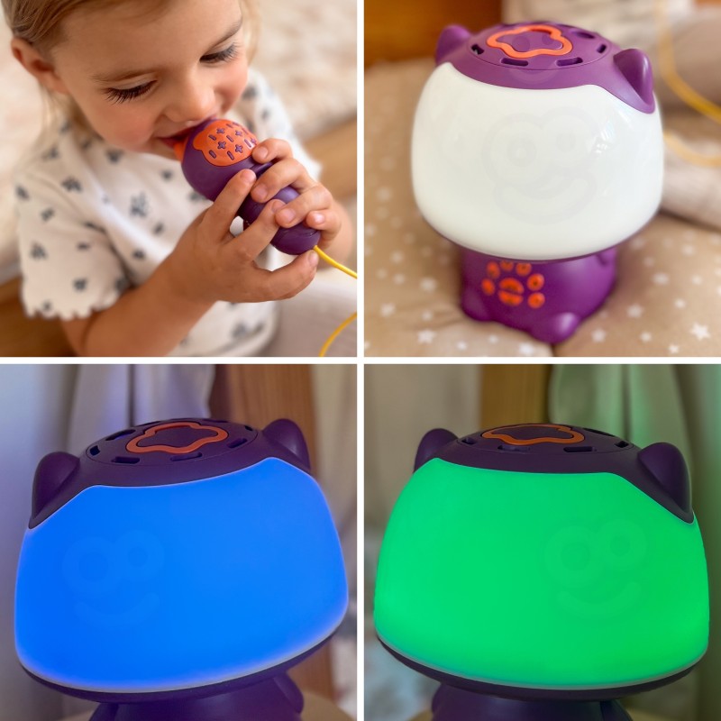 WOOPIE Multifunkčná RGB Lampa s Bluetooth Reproduktorom na Karaoke - Fialová