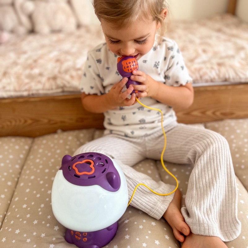 WOOPIE Multifunkčná RGB Lampa s Bluetooth Reproduktorom na Karaoke - Fialová