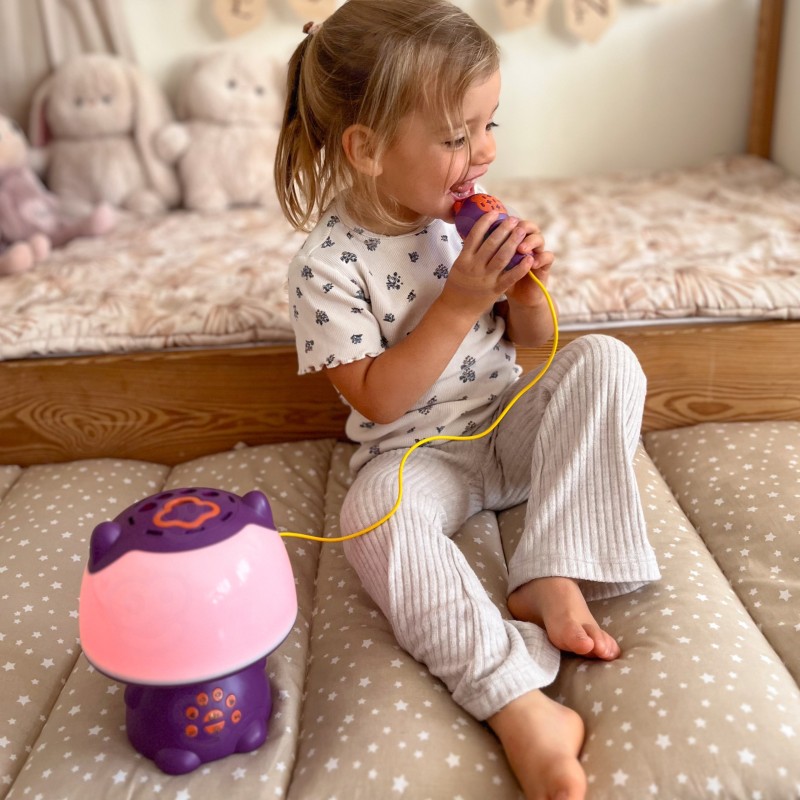 WOOPIE Multifunkčná RGB Lampa s Bluetooth Reproduktorom na Karaoke - Fialová
