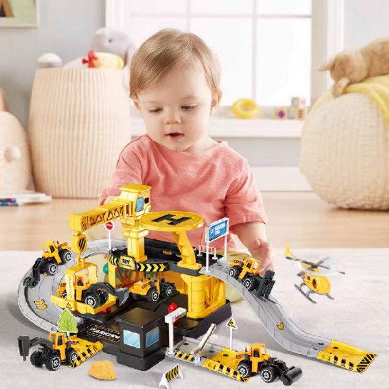 WOOPIE Parkovacia Garáž pre Stavebné Vozidlá 41 Dielov