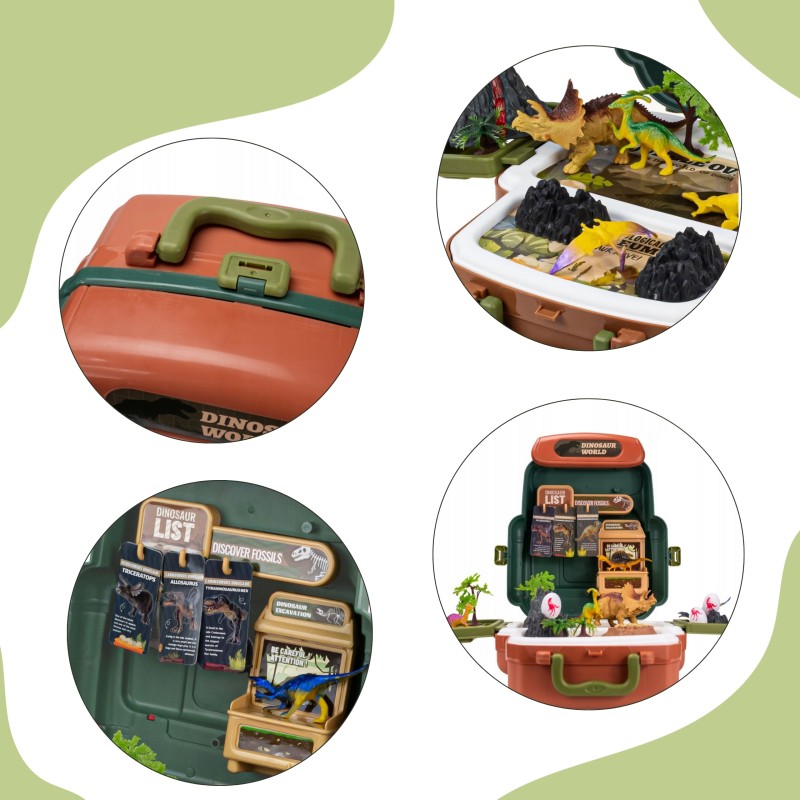 WOOPIE Dinosaur World - Kufrík s Figúrkami Dinosaurov