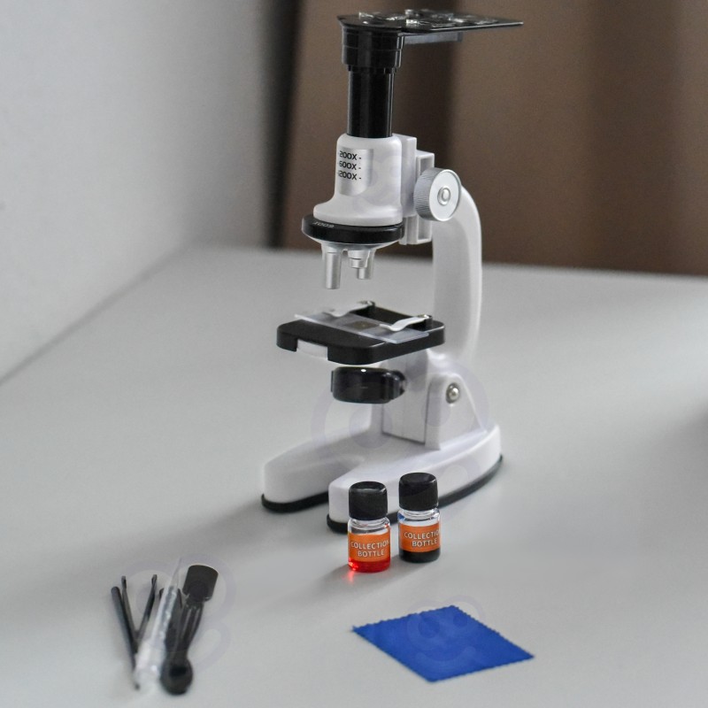 WOOPIE Mikroskop Cyfrowy LED Przybliżenie do 1200x Zestaw XXL z Adapterem do Smartfona