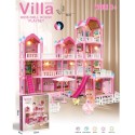 WOOPIE Obrovský domček pre bábiky Vila | Trojposchodový set s nábytkom a bábikou 296 ks