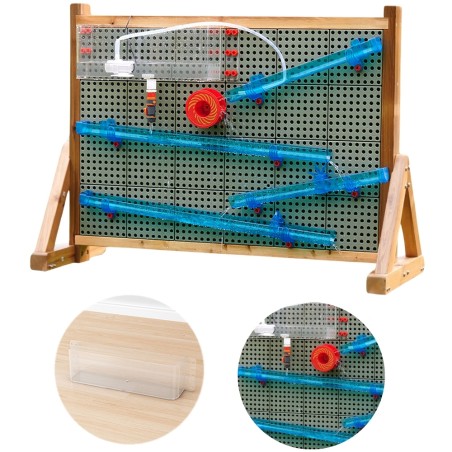 MASTERKIDZ Edukačná Tabuľa STEM Outdoor + Vodná Guľôčková Dráha