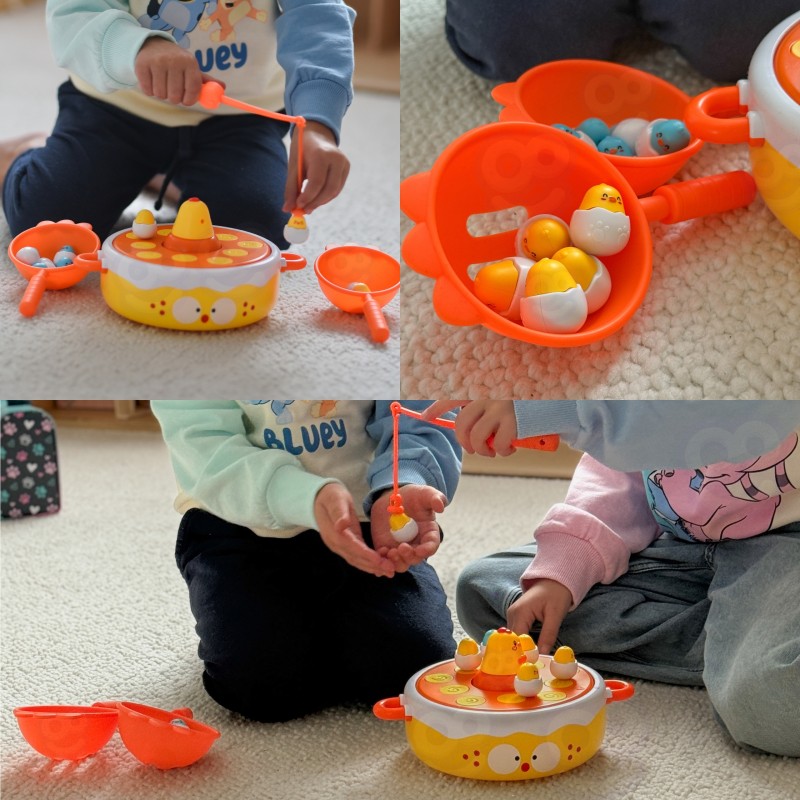 WOOPIE Gra Zręcznościowa Łowienie Kurczaczków 4w1 Katapulta