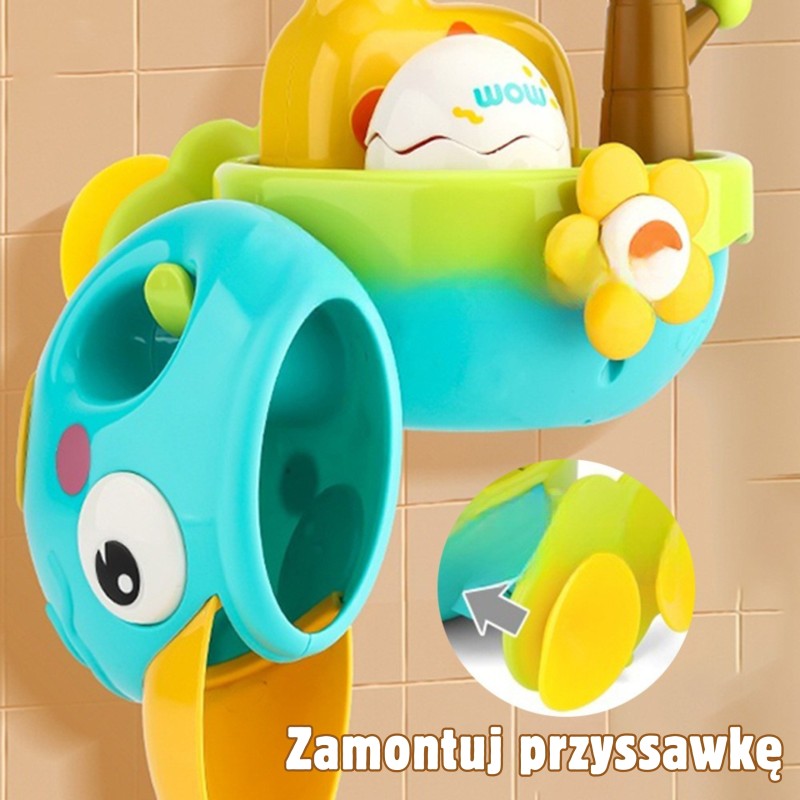 WOOPIE BABY Vodná hračka Žirafa s vodopádom | Hračka do vane na prísavku