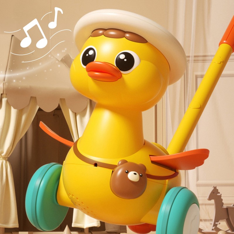 WOOPIE Interaktívna kačička na tlačenie | Tlačítko so zvukom, svetlom a mávajúcimi krídlami