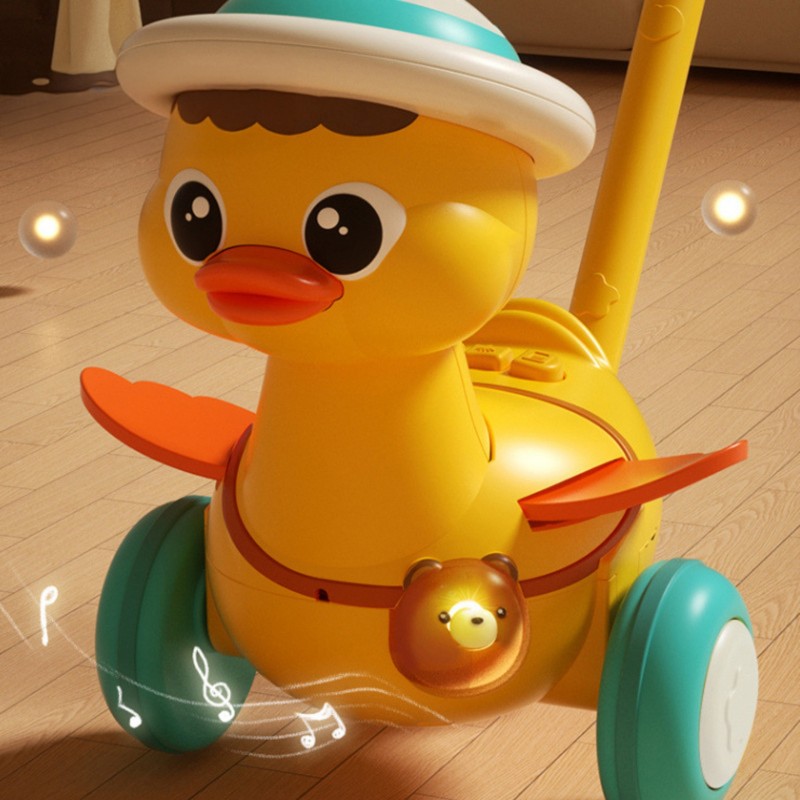 WOOPIE Interaktívna kačička na tlačenie | Tlačítko so zvukom, svetlom a mávajúcimi krídlami