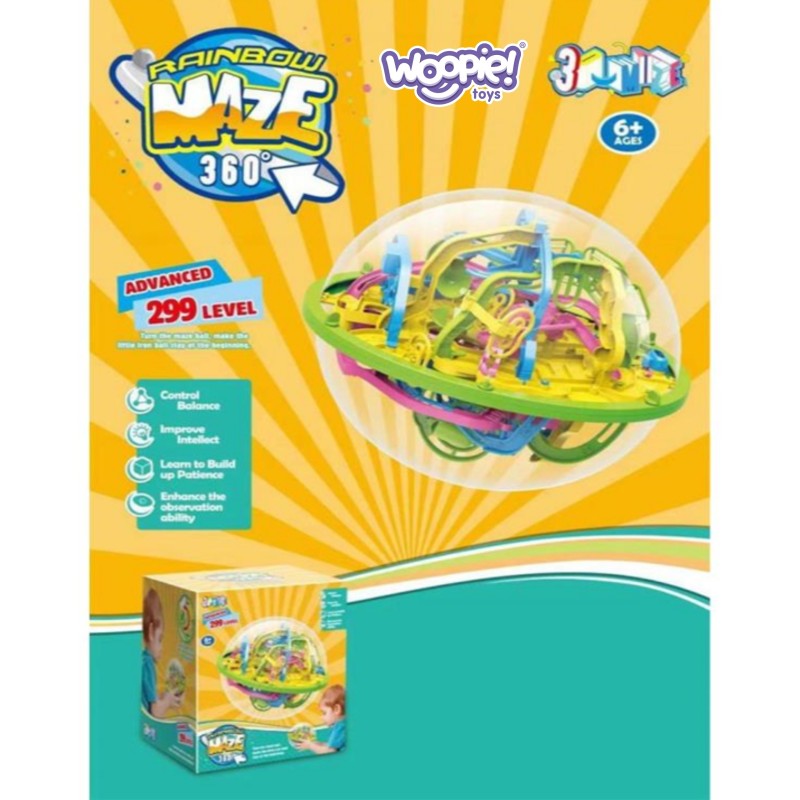 WOOPIE 3D Labyrint v guli 360° | Logický a zručnostný hlavolam