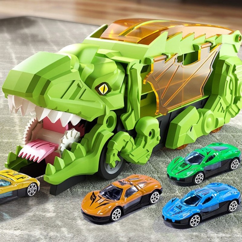WOOPIE Dinosaurus 2v1 | Kufrík na autíčka a rozkladacia autodráha