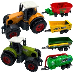 WOOPIE Sada Farmárske stroje | 2 kovové traktory a 4 prívesy