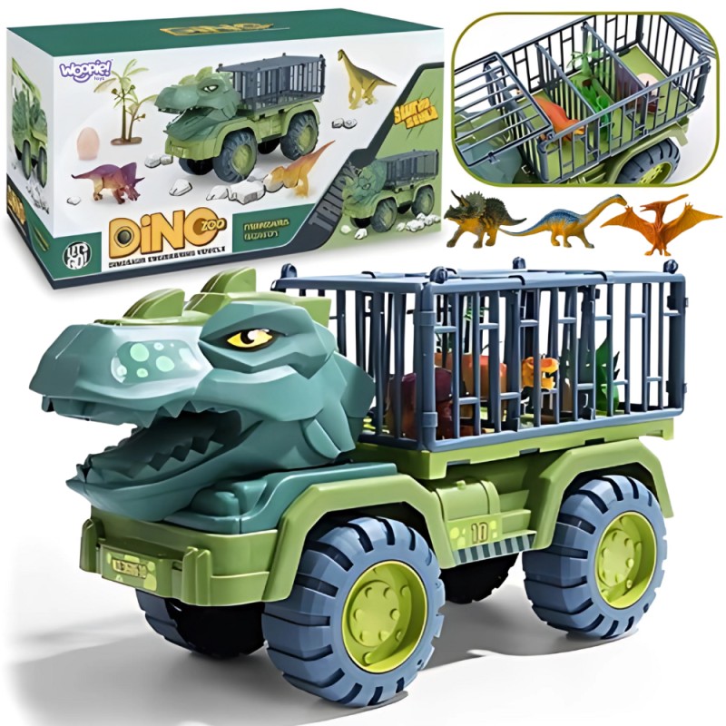 WOOPIE Nákladné auto Dinosaurus T-Rex | Transportér na dinosaury s figúrkami