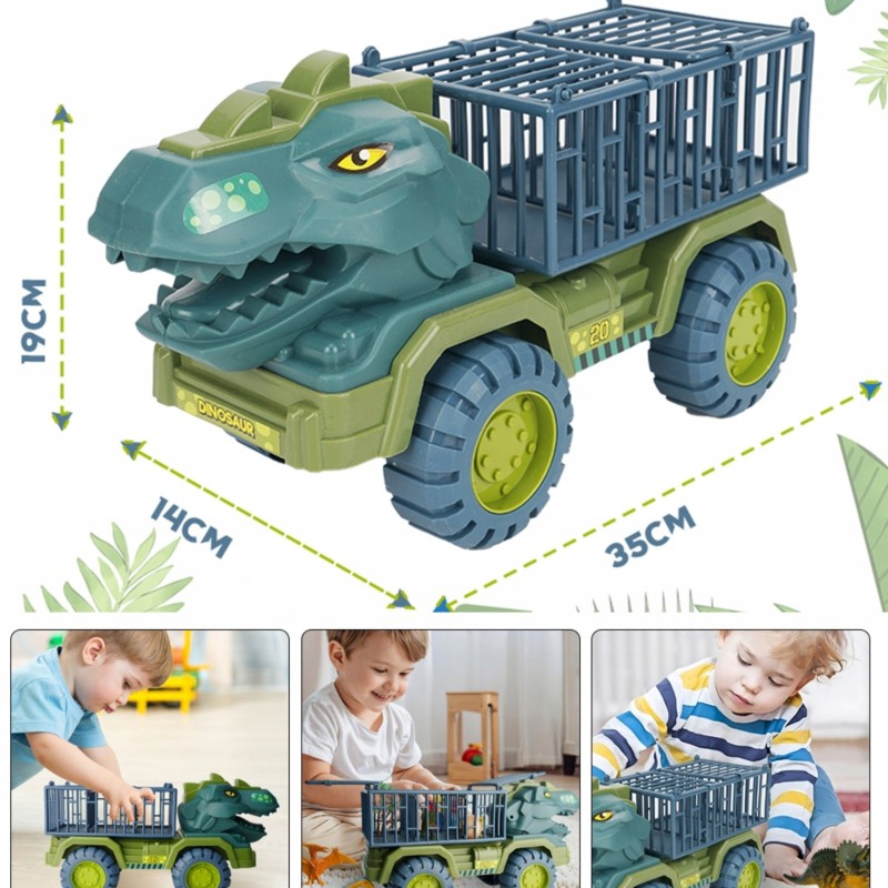 WOOPIE Nákladné auto Dinosaurus T-Rex | Transportér na dinosaury s figúrkami