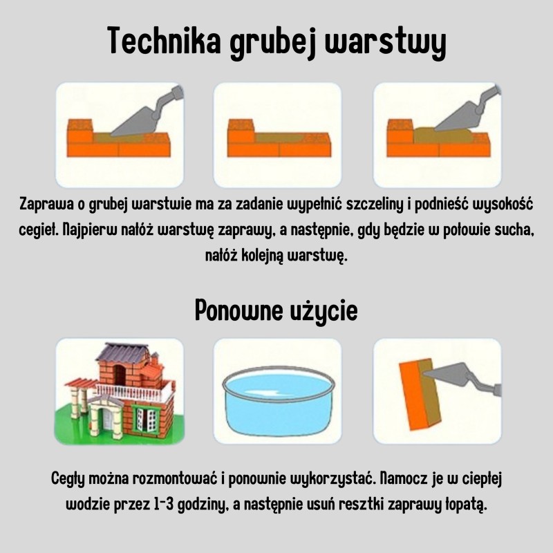 WOOPIE Stavebnica z pravých tehličiek Vila | Opakovane použiteľná kreatívna sada 357 ks