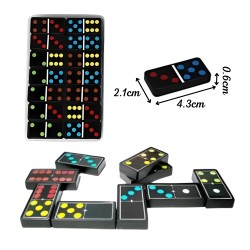 WOOPIE Farebné Domino pre deti | Klasická spoločenská hra s farebnými bodkami